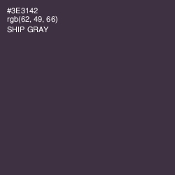 #3E3142 - Ship Gray Color Image